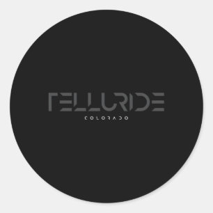 Telluride Colorado Tonal Type Classic Round Sticker