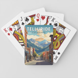 Telluride Colorado Travel Art Vintage Playing Cards