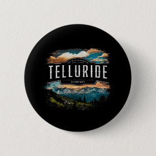 Telluride Mountains Colorado Hiking Outdoors Vinta 6 Cm Round Badge