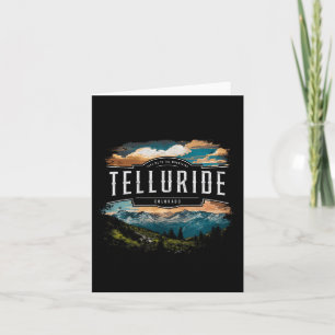 Telluride Mountains Colorado Hiking Outdoors Vinta Card