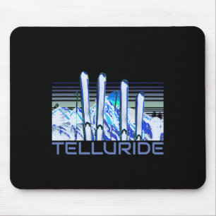 Telluride Ski Accessories Retro Telluride Skiing Mouse Pad