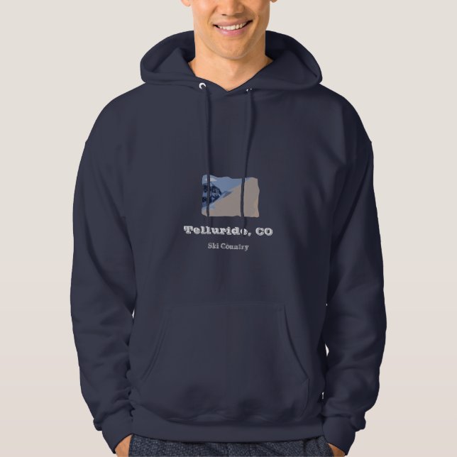 telluride ski scene, Telluride, CO, Ski Country Hoodie (Front)