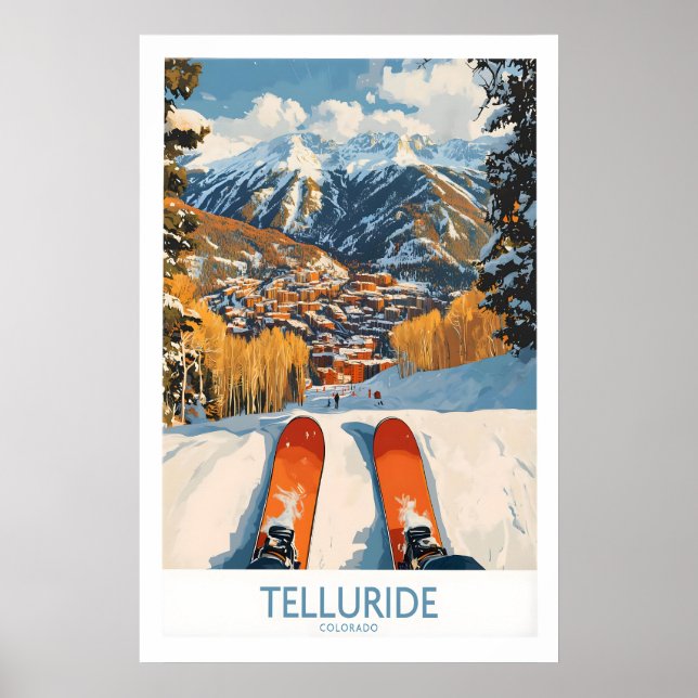 Telluride Wall Art Ski Poster 1 (Front)