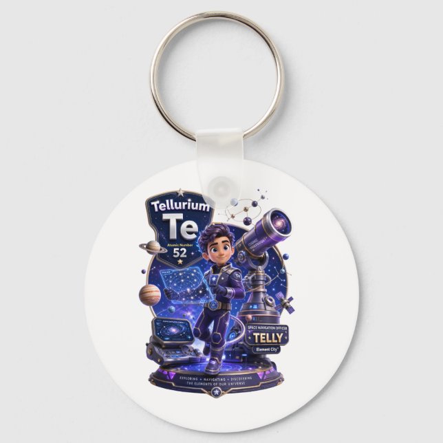 Tellurium character from the ATOMIVRA™  Key Ring (Front)