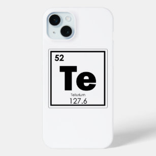 Tellurium chemical element symbol chemistry formul iPhone 15 mini case