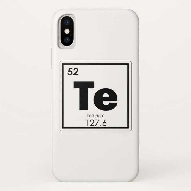 Tellurium chemical element symbol chemistry formul Case-Mate iPhone case (Back)