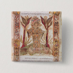 Tellus, from Exultet I, c.1030 15 Cm Square Badge