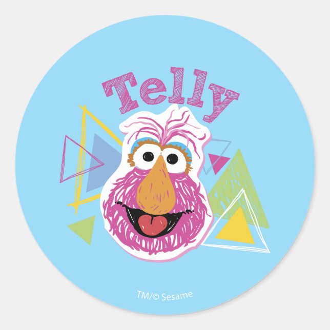 Telly Monster Fun Graphic Classic Round Sticker (Front)