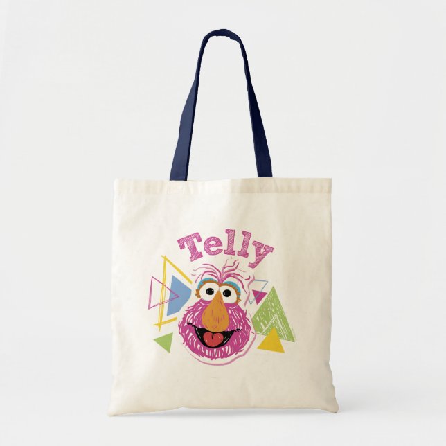 Telly Monster Fun Graphic Tote Bag (Front)
