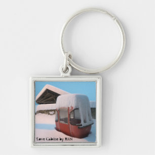 Telpher carrier or Coils Cabin by Swiss artist REN Key Ring