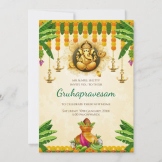 Telugu Housewarming invite Tamil Gruhapravesham