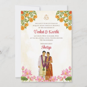 Telugu wedding cards & Tamil wedding invites