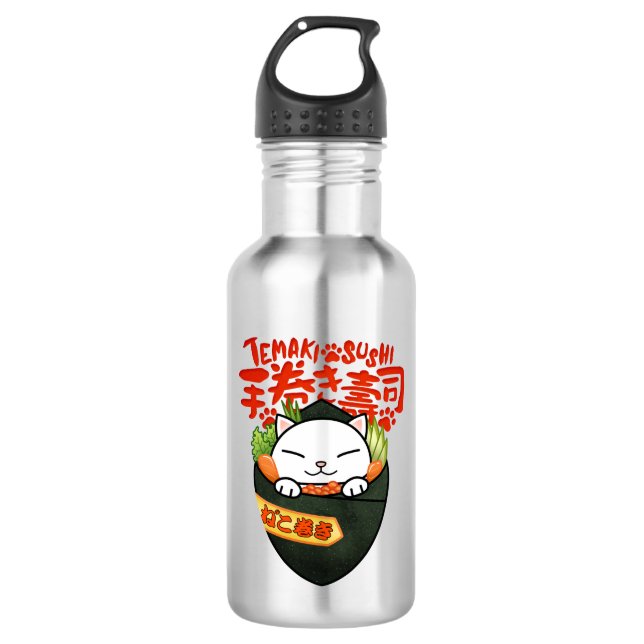 Temaki Sushi Cat 532 Ml Water Bottle (Front)