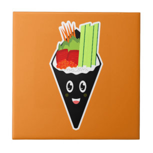Temaki Sushi Hand Roll Ceramic Tile