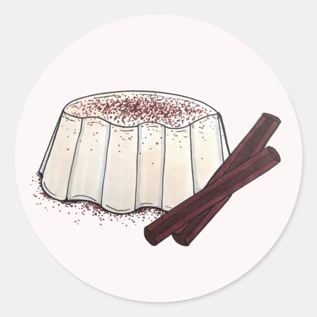 Tembleque Puerto Rican New Year Coconut Pudding Classic Round Sticker (Front)