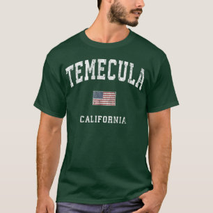 Temecula California Ca American Flag Sports girl f T-Shirt