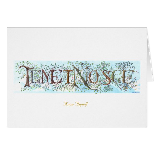 Temet Nosce Blank Card (Front Horizontal)