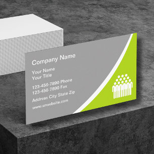 Temp Staffing Agency Business Cards
