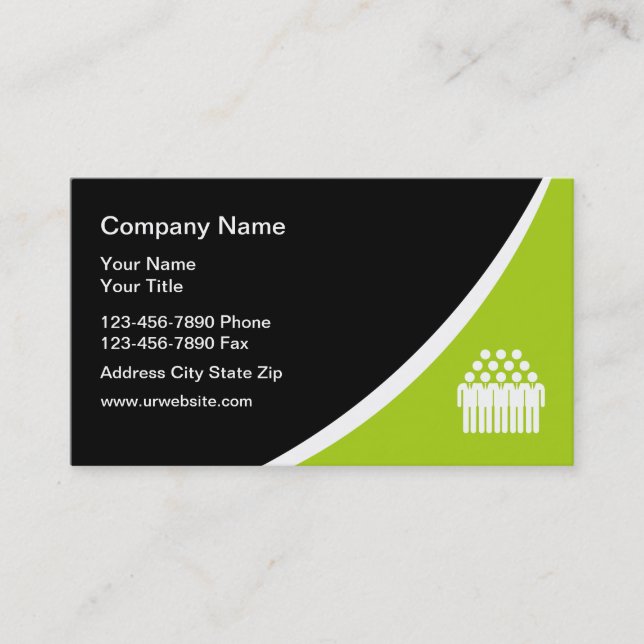 Temp Staffing Agency Business Cards (Front)