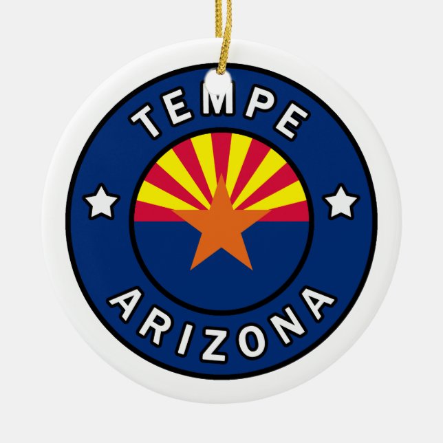 Tempe Arizona Ceramic Ornament (Front)