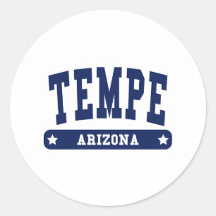 Tempe Arizona College Style tee shirts Classic Round Sticker