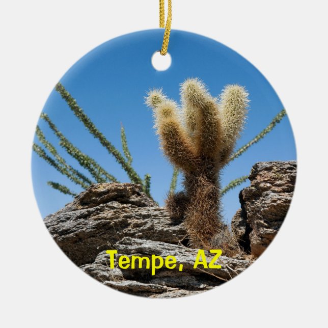 Tempe Arizona Keepsake Ceramic Tree Decoration (Front)