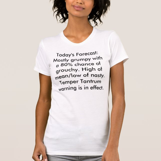 Temper Tantrum Warning In Effect T-Shirt (Front)
