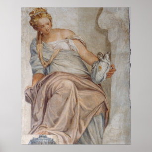 Temperance, from the wall of the sacristy (fresco) poster