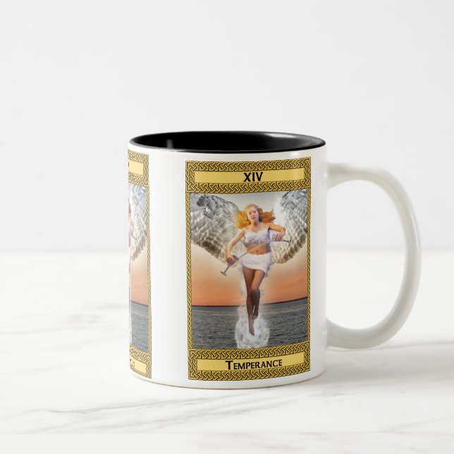 Temperance Tarot Card Art Two-Tone Coffee Mug (Right)