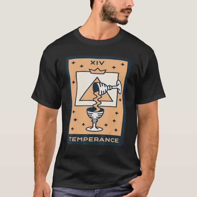 Temperance Tarot Card Mystical Cards  Occult Magic T-Shirt (Front)