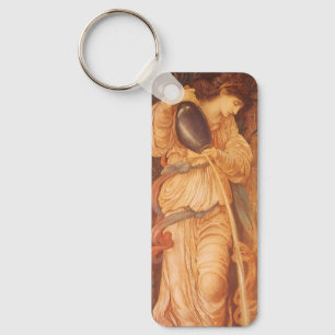Temperantia by Burne Jones, Vintage Victorian Art Key Ring