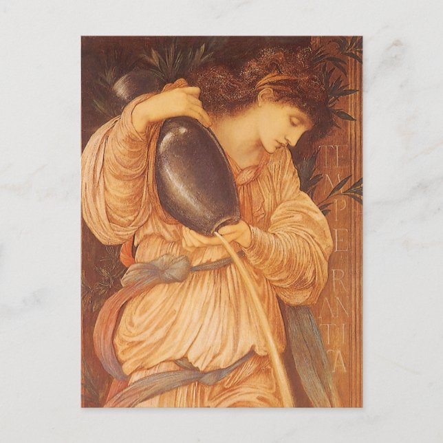 Temperantia by Sir Edward Coley Burne-Jones Postcard (Front)