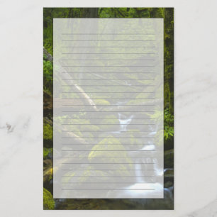 Temperate Rainforest Stream in Columbia River Stationery
