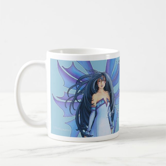 Tempest of Ice Winter Faery Mug by Teri Rosario (Left)