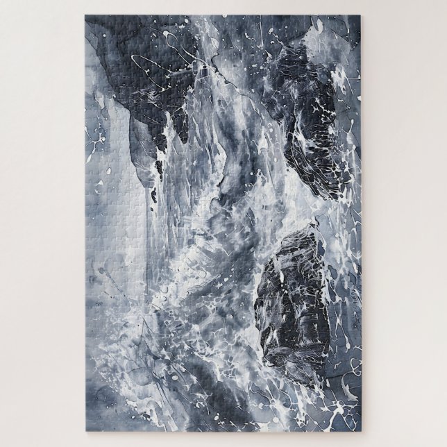 Tempest on the Welsh Shore Jigsaw Puzzle (Vertical)