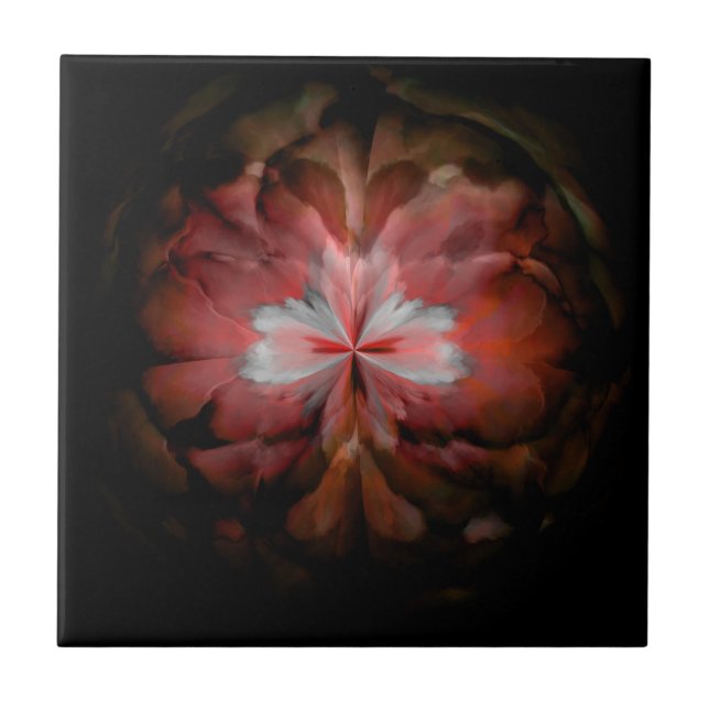 Tempest (Red) Ceramic Tile (Front)