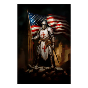 Templar American Knight Poster