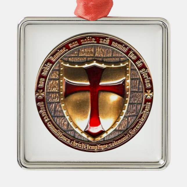 TEMPLAR COIN. METAL ORNAMENT (Front)