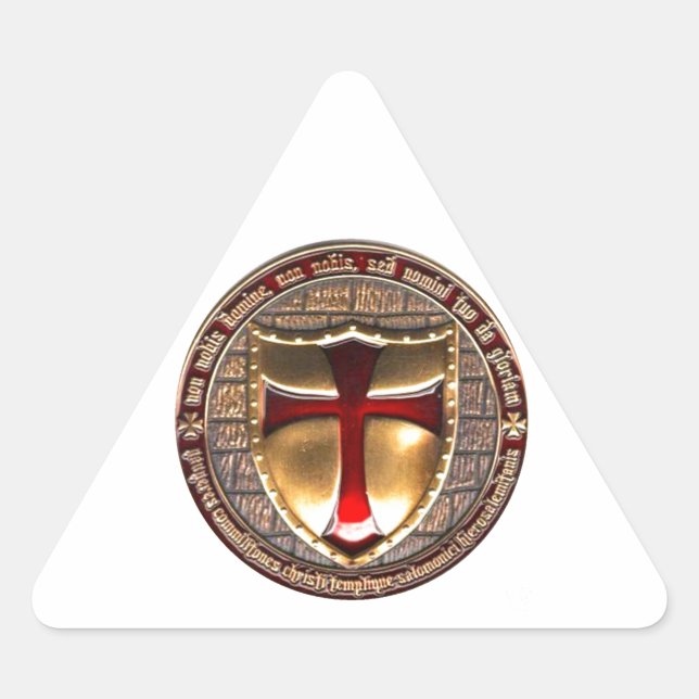 TEMPLAR COIN. TRIANGLE STICKER (Front)