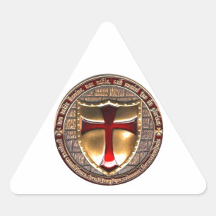 TEMPLAR COIN. TRIANGLE STICKER