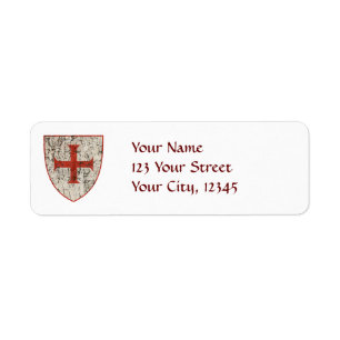 Templar Cross, Distressed Return Address Label