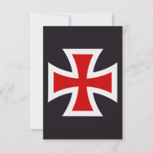 Templar Cross Holy Card