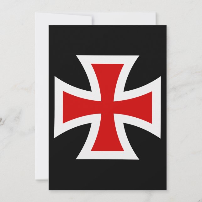 Templar cross invitation (Front)