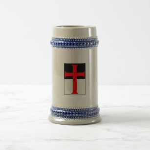 Templar Cross On Beausant Mugs & Steins
