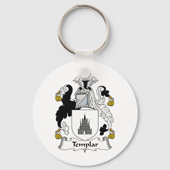 Templar Family Crest Key Ring (Front)