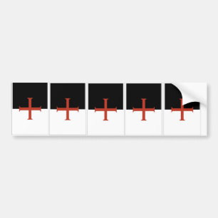 Templar Flag Bumper Sticker