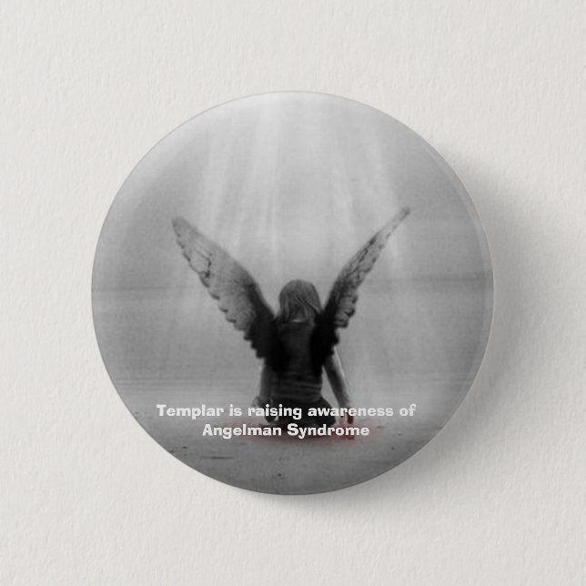 Templar is raising awareness of Angelman Syndrome 6 Cm Round Badge (Front)