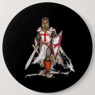 Templar Knight 6 Cm Round Badge