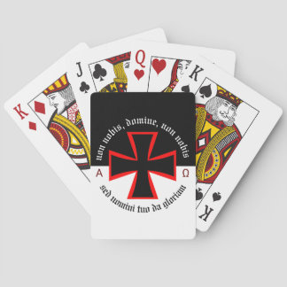 Templar Knight Alpha-Omega Non Nobis Domine Playing Cards