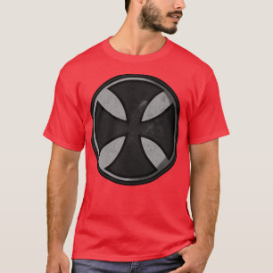 Templar Knight Shield BW T-Shirt